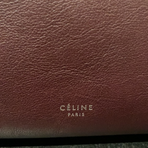 CELINE “Big Bag” burgundy size small. - Picture 2 of 9